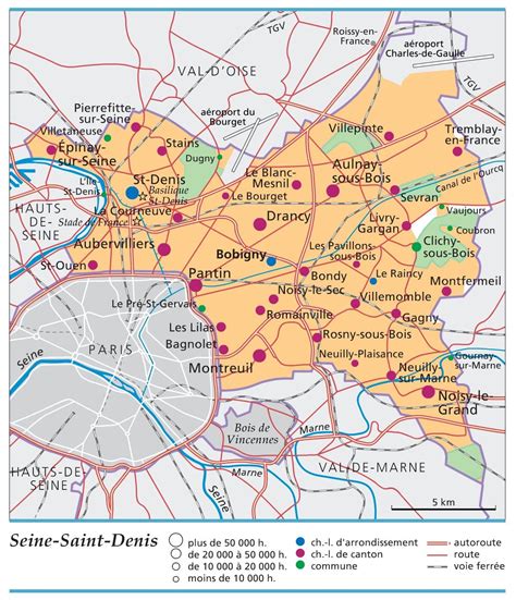 Carte de Montreuil en Seine-Saint-Denis