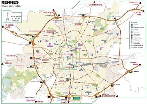 Carte de Rennes