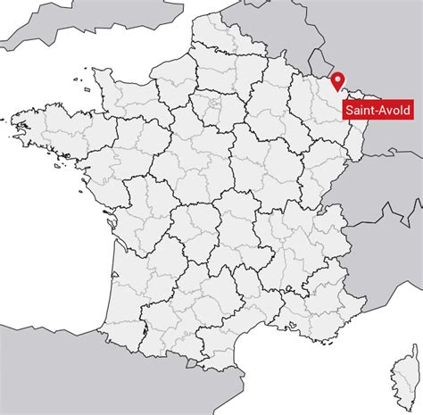 Carte de Saint-Avold en France