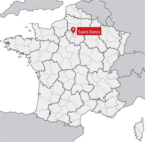 Carte de Saint-Denis et ses environs
