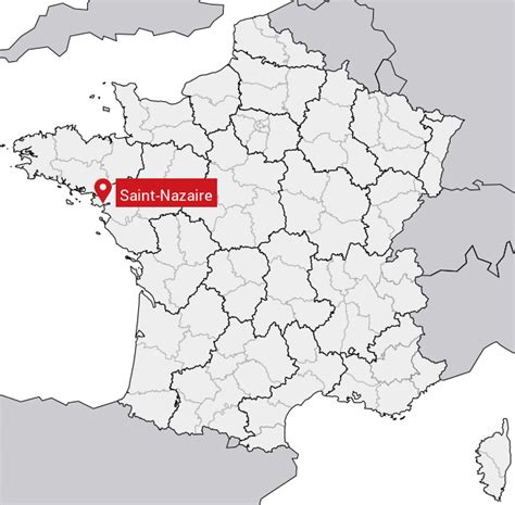 Carte de Saint-Nazaire en Loire-Atlantique