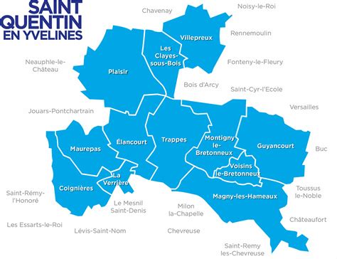 Carte de Saint-Quentin-en-Yvelines