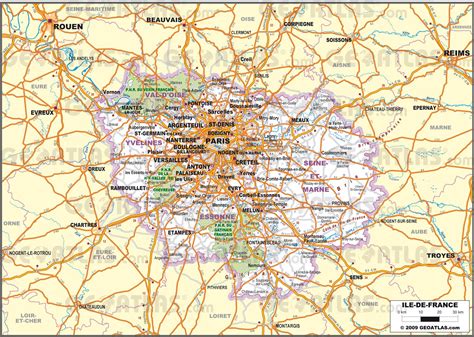 Carte de l'Île-de-France