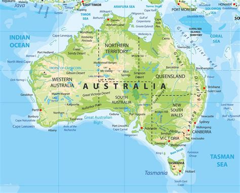 Carte de l'Australie