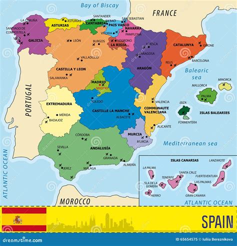 Carte de l'Espagne