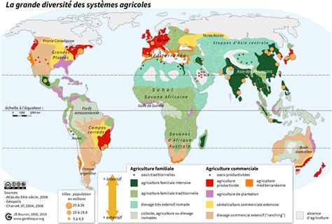 Carte de l'agriculture mondiale