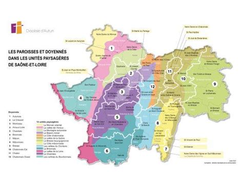Carte de l'archidiocèse de Lyon