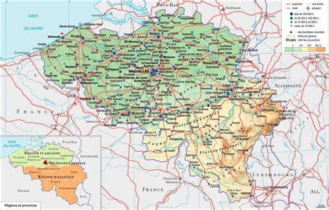 Carte de la Belgique