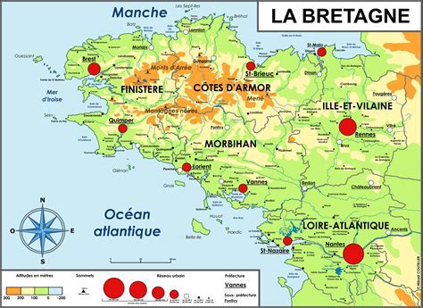 Carte de la Bretagne avec les Côtes-d'Armor en évidence