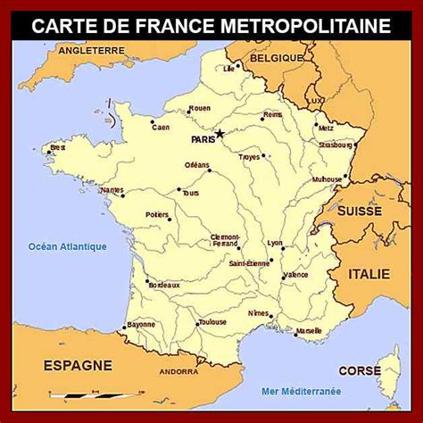 Carte de la France Métropolitaine