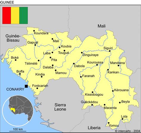 Carte de la Guinée