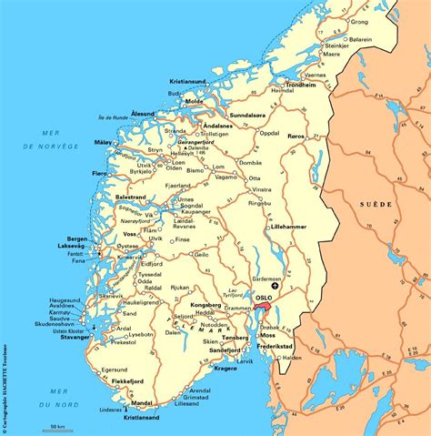 Carte de la Norvège