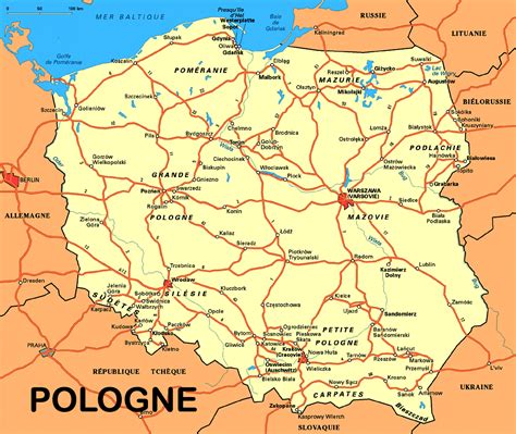 Carte de la Pologne