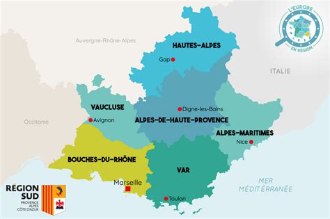 Carte de la Région Sud