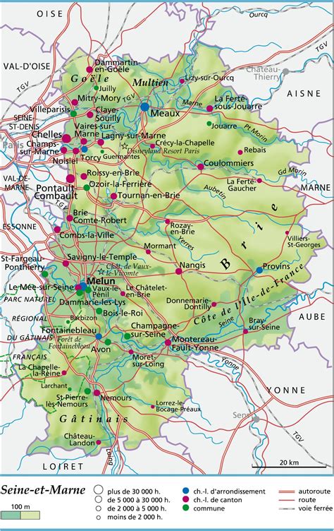 Carte de la Seine-et-Marne