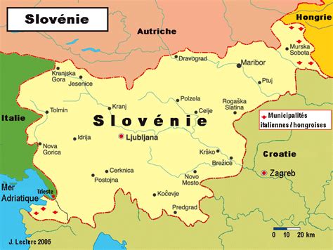 Carte de la Slovénie dans l'Union Européenne