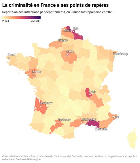 Carte de la criminalité en France