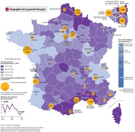 Carte de la pauvreté en France