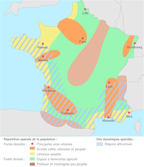Carte de la population française