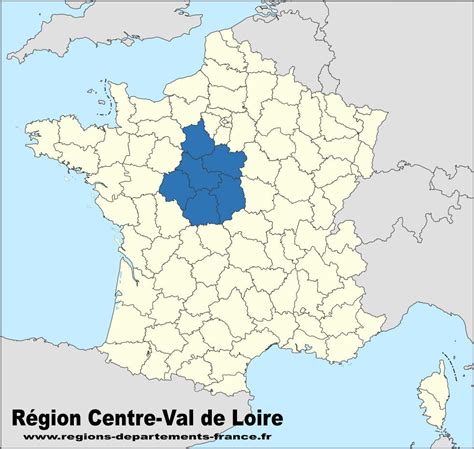 Carte de la région Centre-Val de Loire
