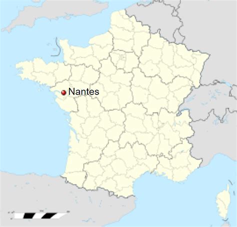 Carte de localisation de Nantes