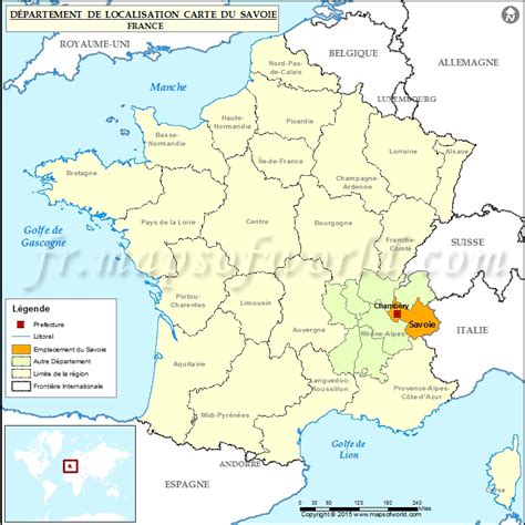Carte de localisation de Savoie