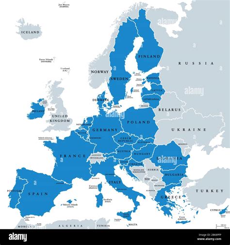 Carte des États membres de l'UE