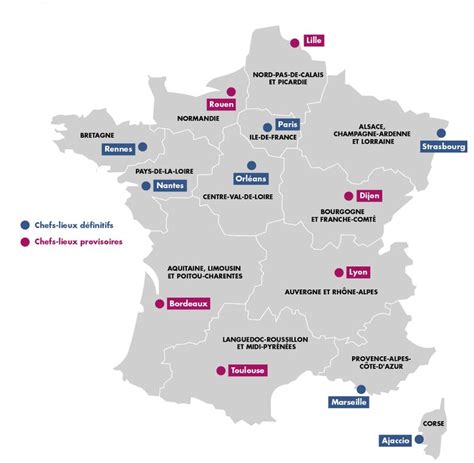 Carte des ARS en France