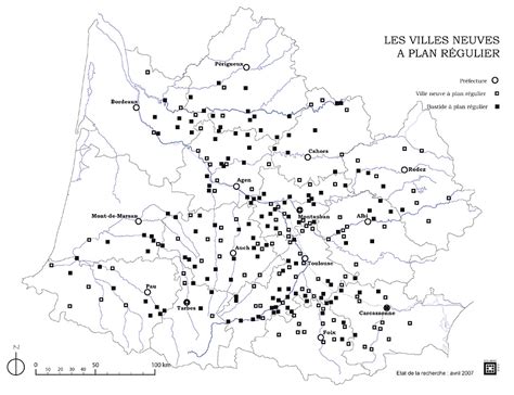Carte des Bastides en France