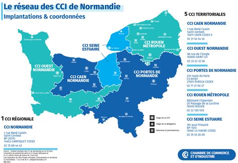 Carte des CCI en Normandie