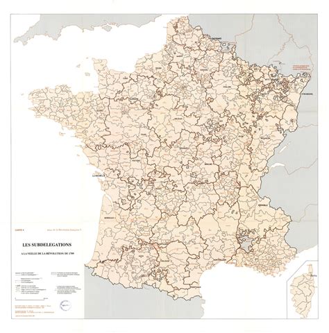 Carte des Généralités de France en 1789