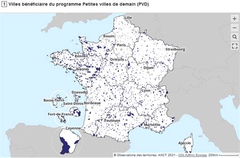 Carte des Petites Villes de Demain