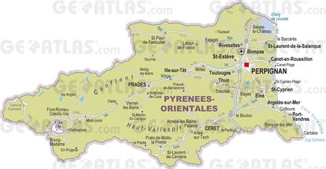 Carte des Pyrénées-Orientales