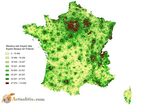 Carte des Revenus en France