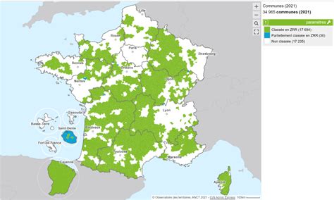 Carte des ZFU en France