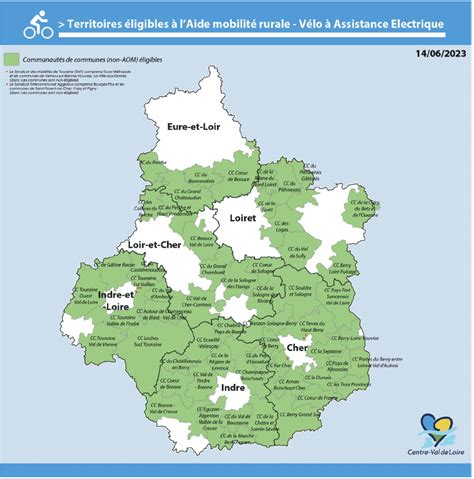 Carte des aides régionales pour l'achat de vélos électriques