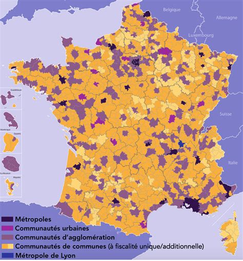 Carte des collectivités territoriales françaises