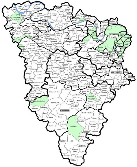 Carte des communes des Yvelines
