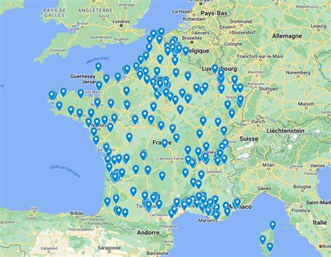 Carte des franchises Burger King en France