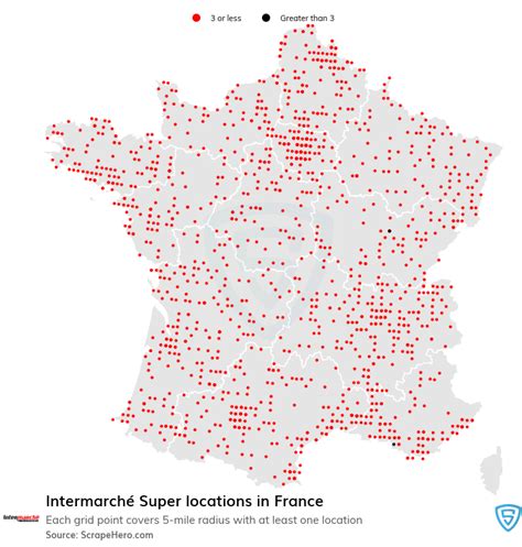 Carte des magasins Intermarché en France