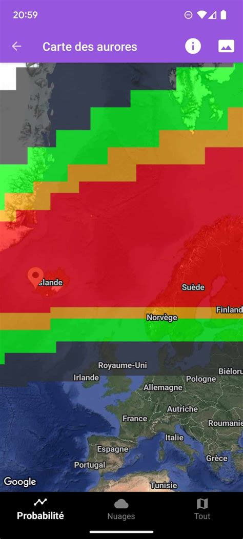 Carte des meilleurs sites d’observation des aurores