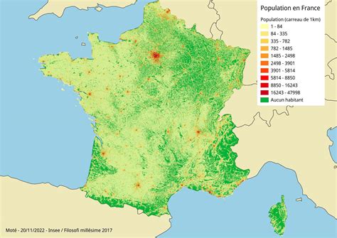 Carte des variations de population dans les Landes