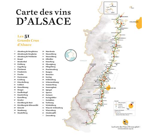Carte des vins d'Alsace