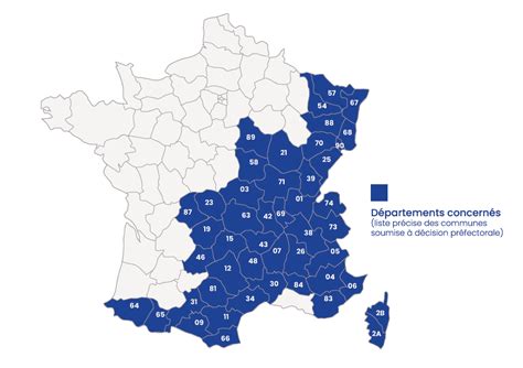 Carte des zones concernées par la Loi Montagne II