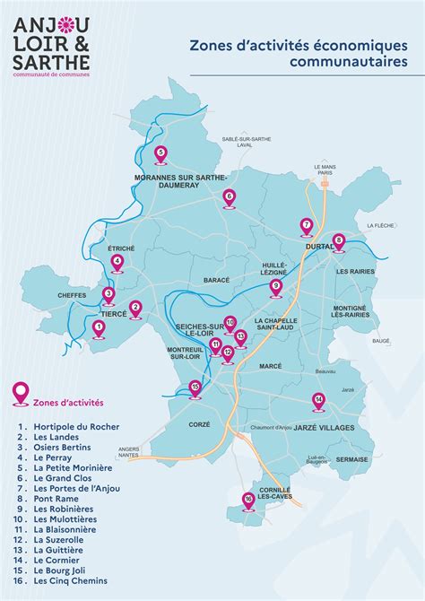 Carte des zones d'activité