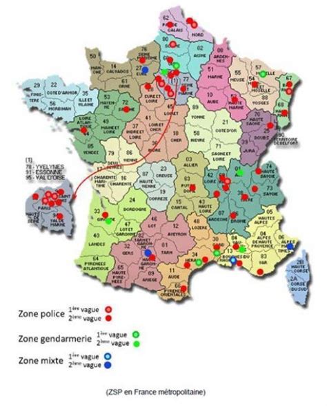 Carte des zones prioritaires en matière d'aménagement du territoire