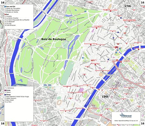 Carte du 16ème arrondissement de Paris