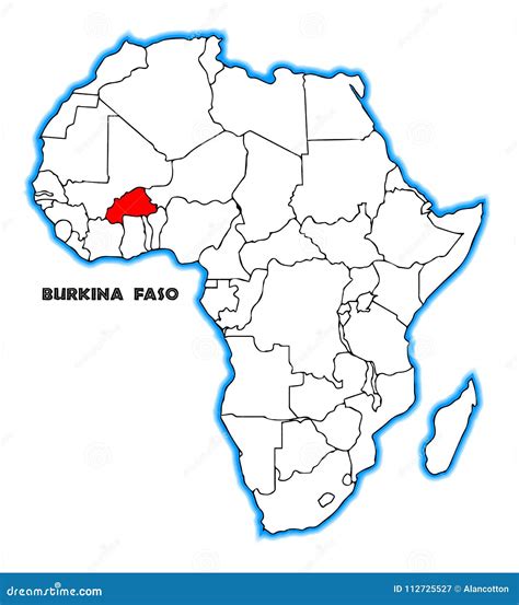 Carte du Burkina Faso en Afrique