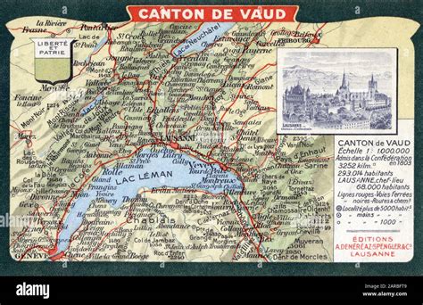 Carte du Canton de Vaud