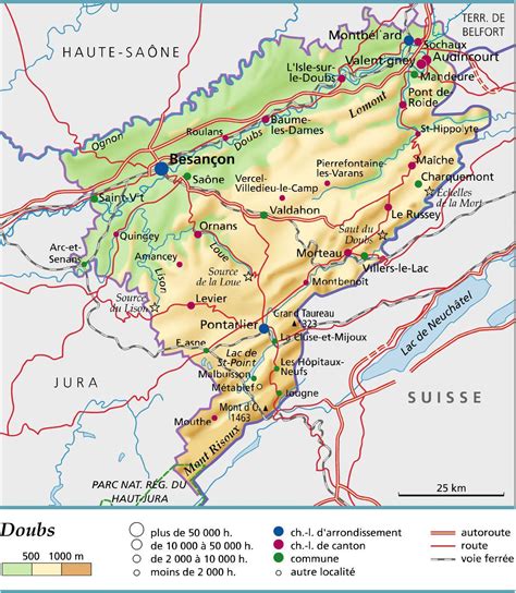 Carte du Doubs